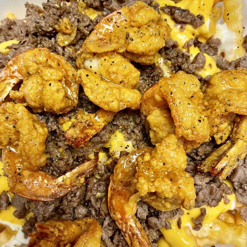Honey Lemon Pepper Shrimp & Steak Fries